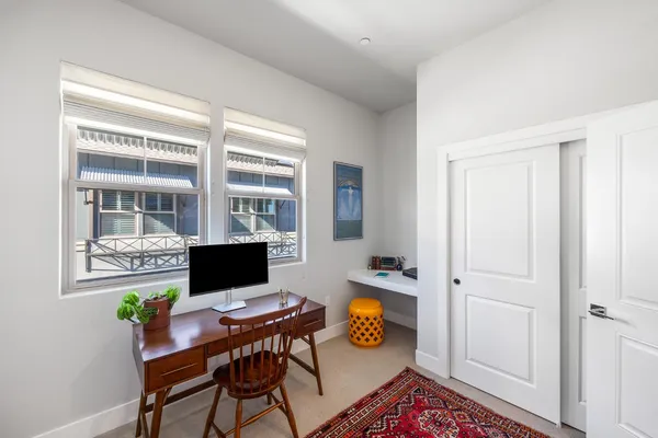 a view of a city with ocean