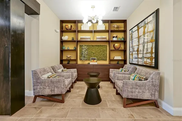 a living room filled with furniture