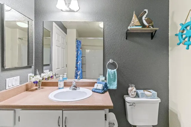 a bathroom with a sink and a toilet
