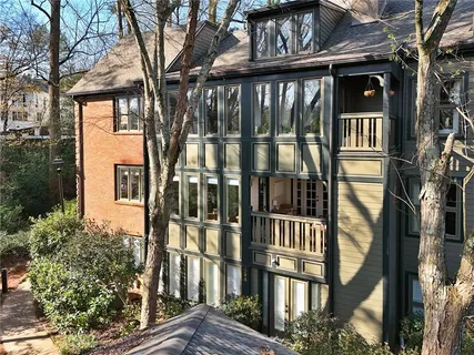 an aerial view of multiple house