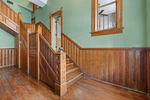 a view of an entryway with staircase