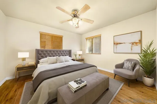 a bed room with bed and a couch