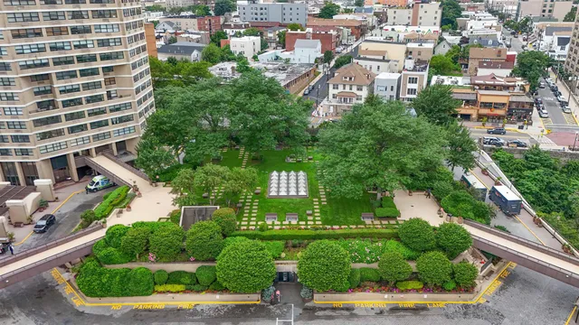 an aerial view of a city