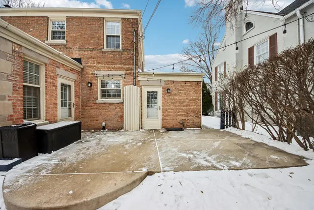 a view of a house with a snow