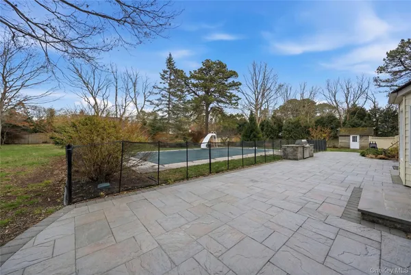 a house view with a garden space