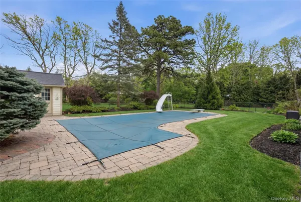 a view of a yard with a tree