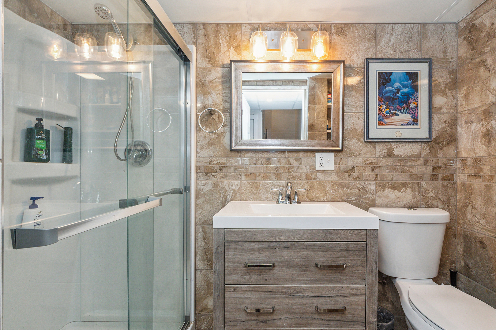 305 North Reed Street Joliet, IL 60435 - Photo 43 of 62 a bathroom with a toilet sink and mirror