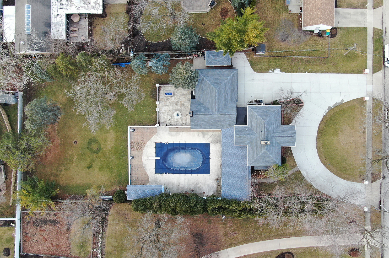 305 North Reed Street Joliet, IL 60435 - Photo 56 of 62 an aerial view of a house with a yard basket ball court and outdoor seating