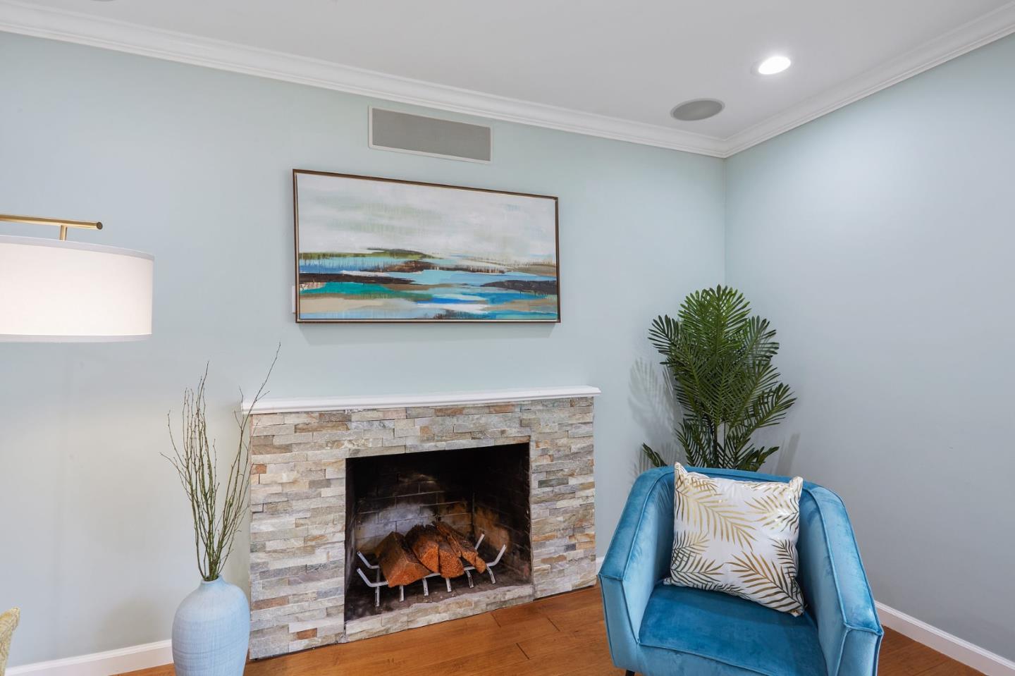 492 Dolores Drive Milpitas, CA 95035 - Photo 26 of 50 a living room with furniture and a fireplace