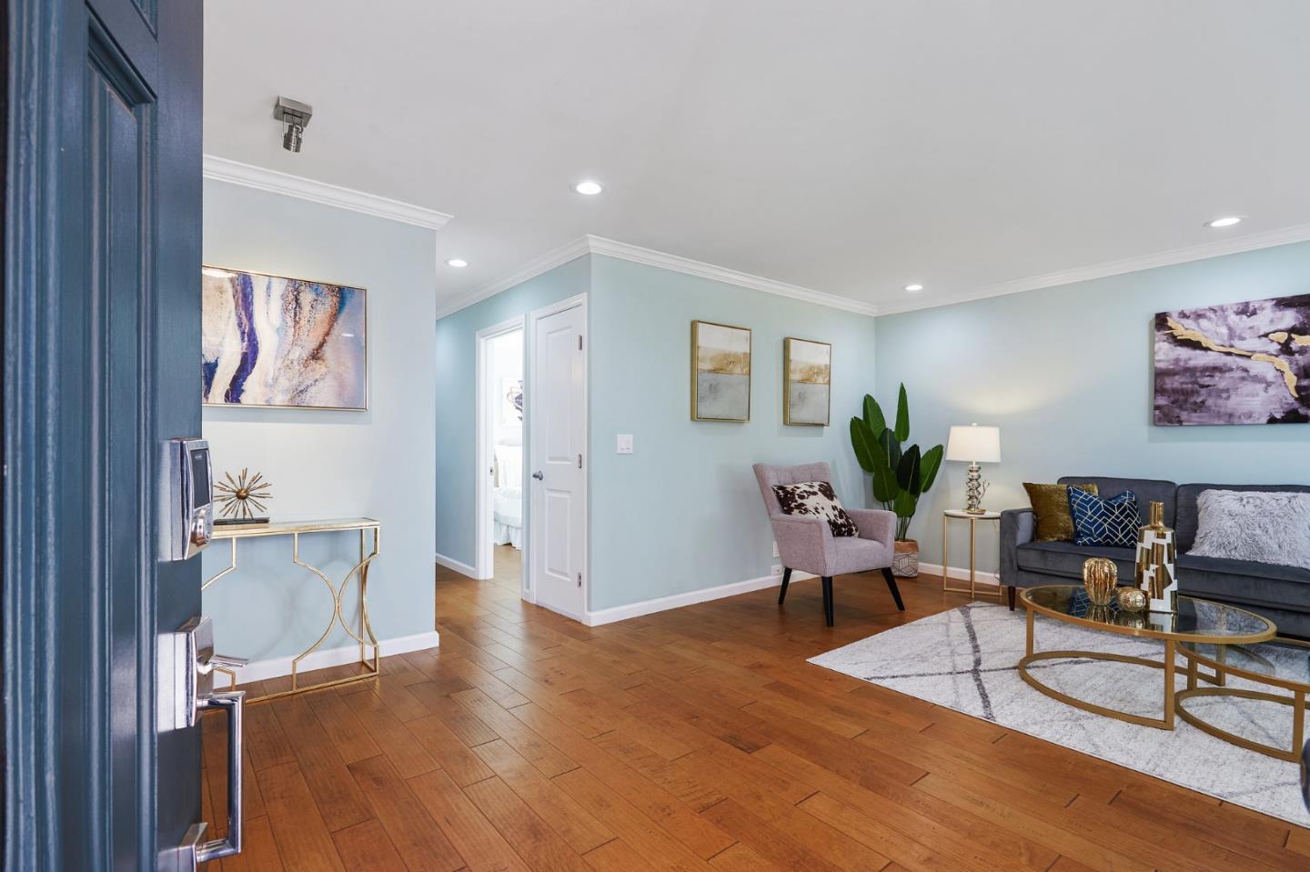 492 Dolores Drive Milpitas, CA 95035 - Photo 6 of 50 a living room with furniture and wooden floor
