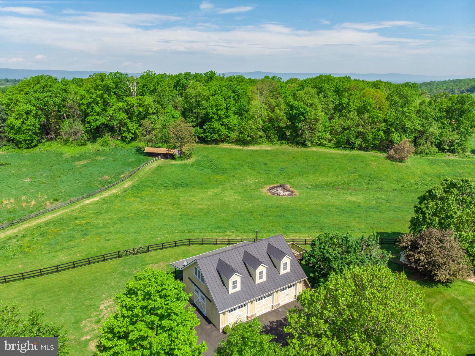 3724 Rectortown Road Marshall, VA 20115 - Photo 104 of 105 drone shot of house and paddock