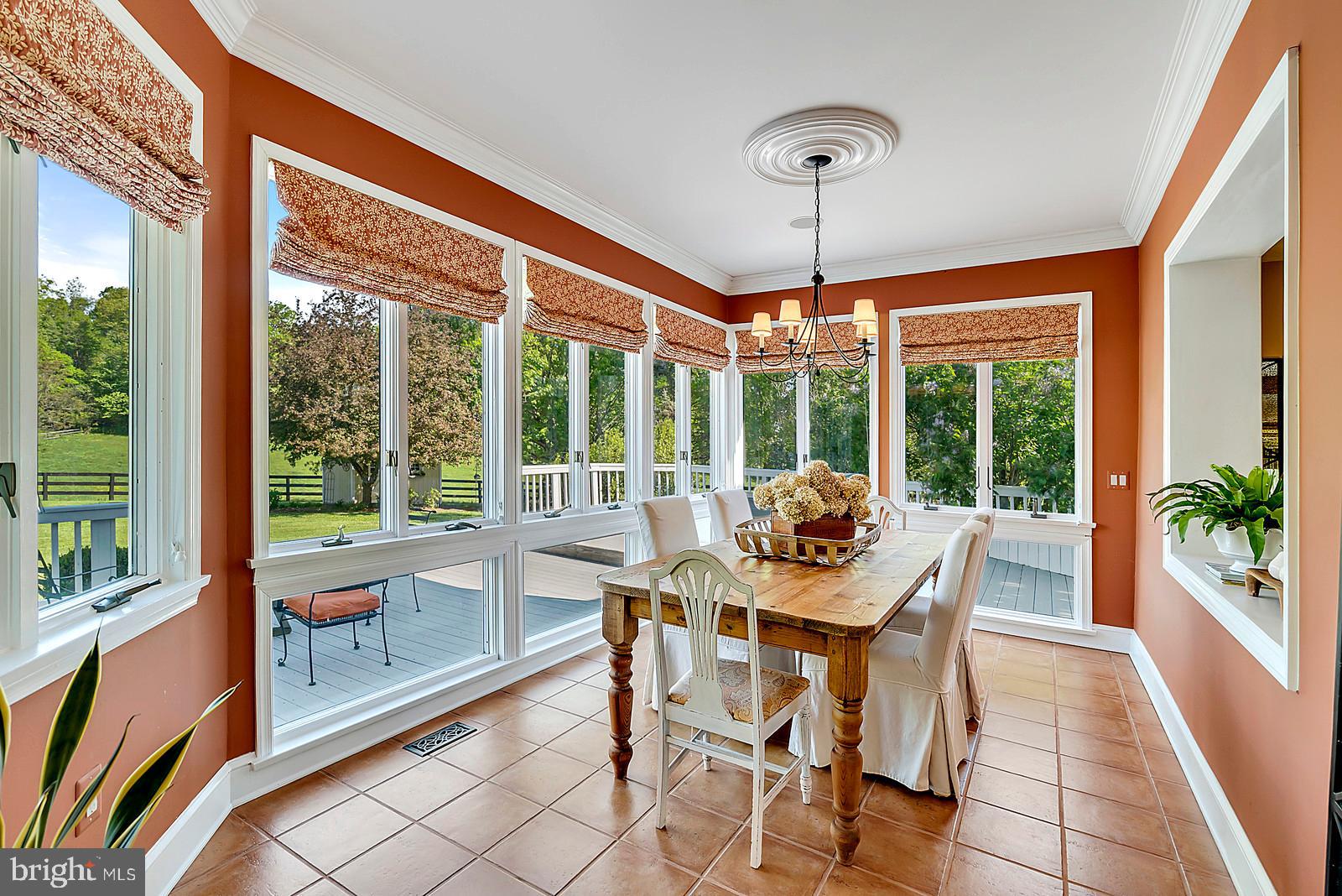 3724 Rectortown Road Marshall, VA 20115 - Photo 15 of 105 DIning Room w/tile floors overlooking deck