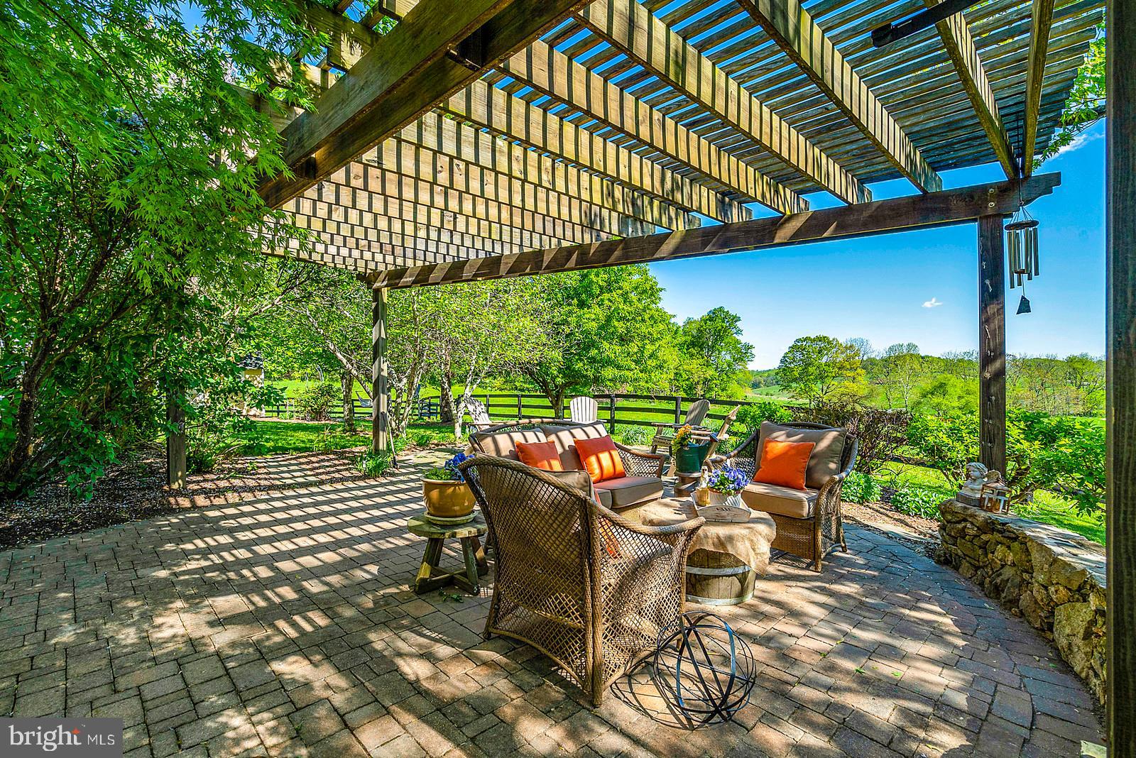 3724 Rectortown Road Marshall, VA 20115 - Photo 57 of 105 Pergola with amazing pastoral views