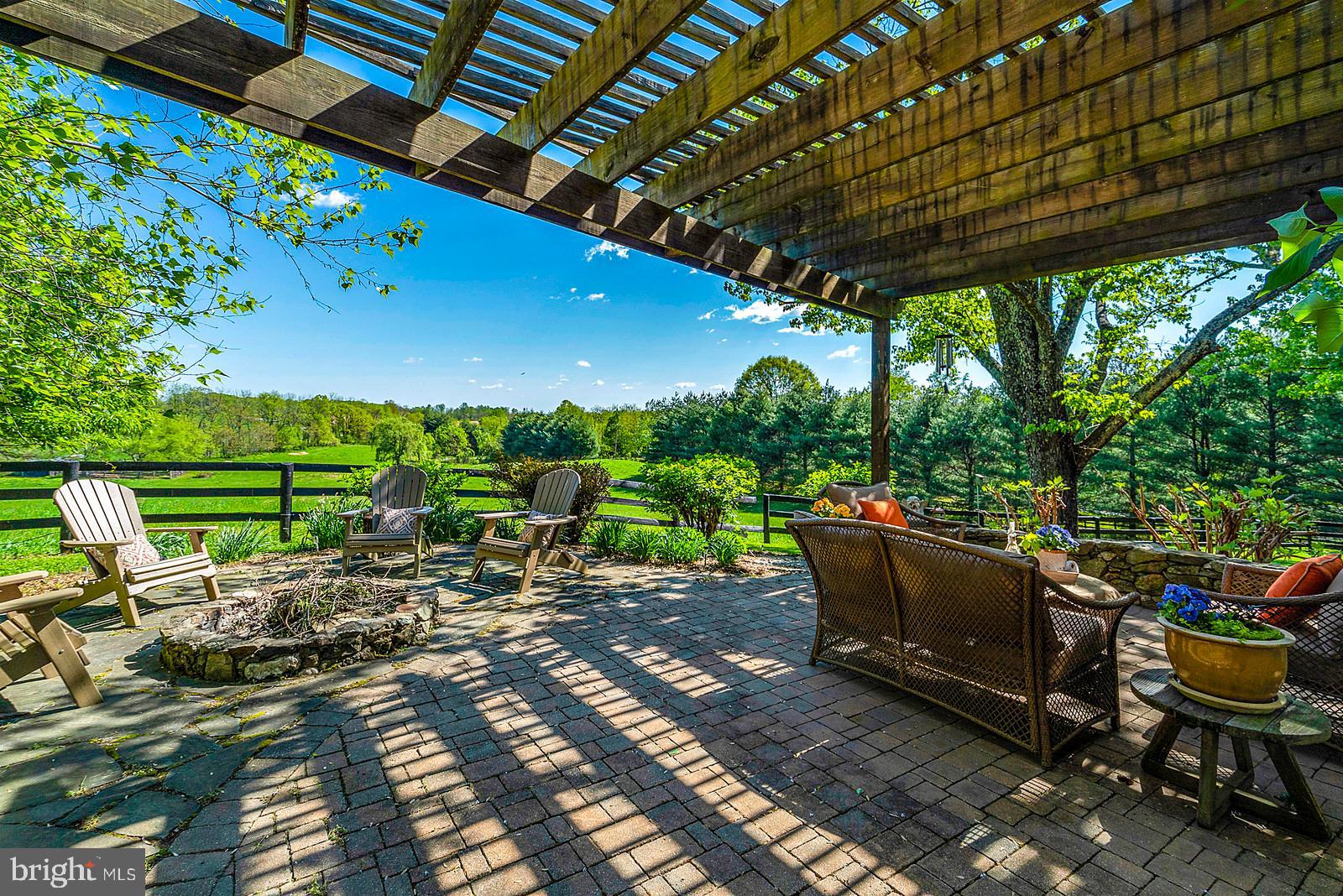 3724 Rectortown Road Marshall, VA 20115 - Photo 63 of 105 Fire pit and Pergola