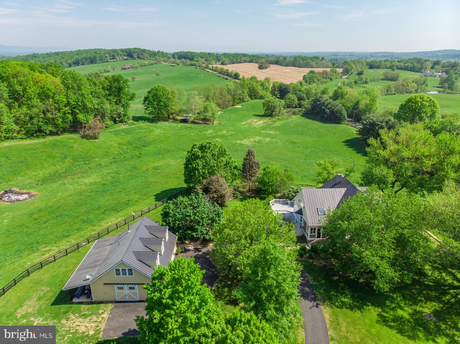 3724 Rectortown Road Marshall, VA 20115 - Photo 74 of 105 drone shot of house and 3 car garage
