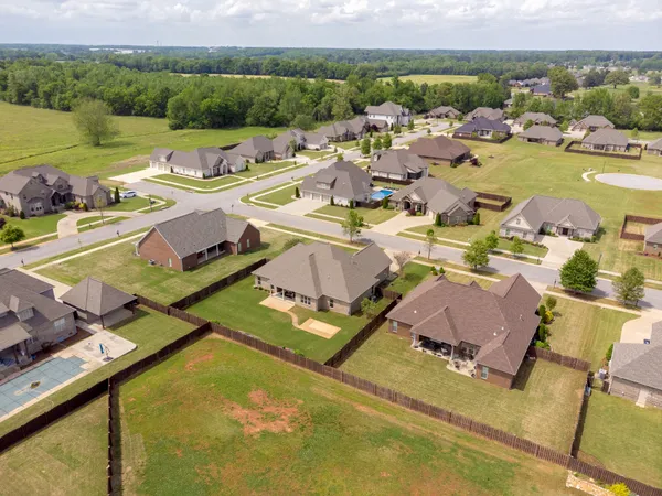 a view of a lake with outdoor space