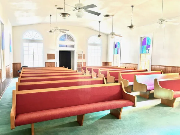 an empty room with a window