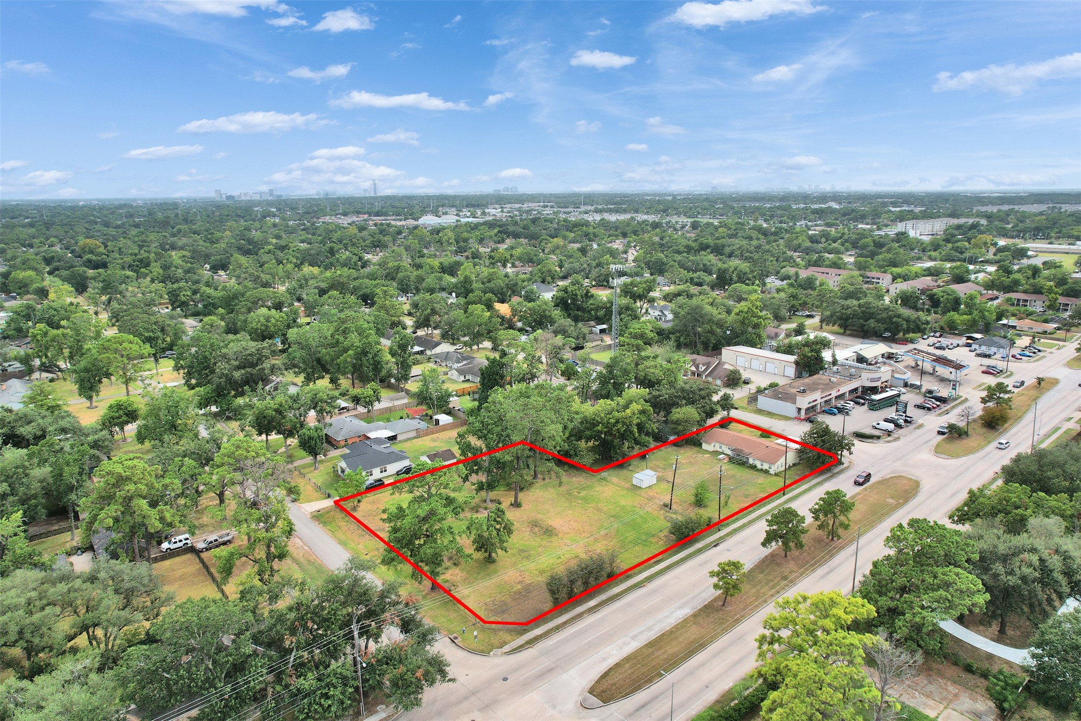 4214 Galway Lane Houston, TX 77080 - Photo 6 of 13 an aerial view of residential houses with outdoor space and trees
