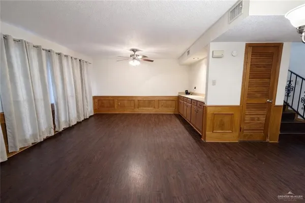 a view of entryway with wooden floor