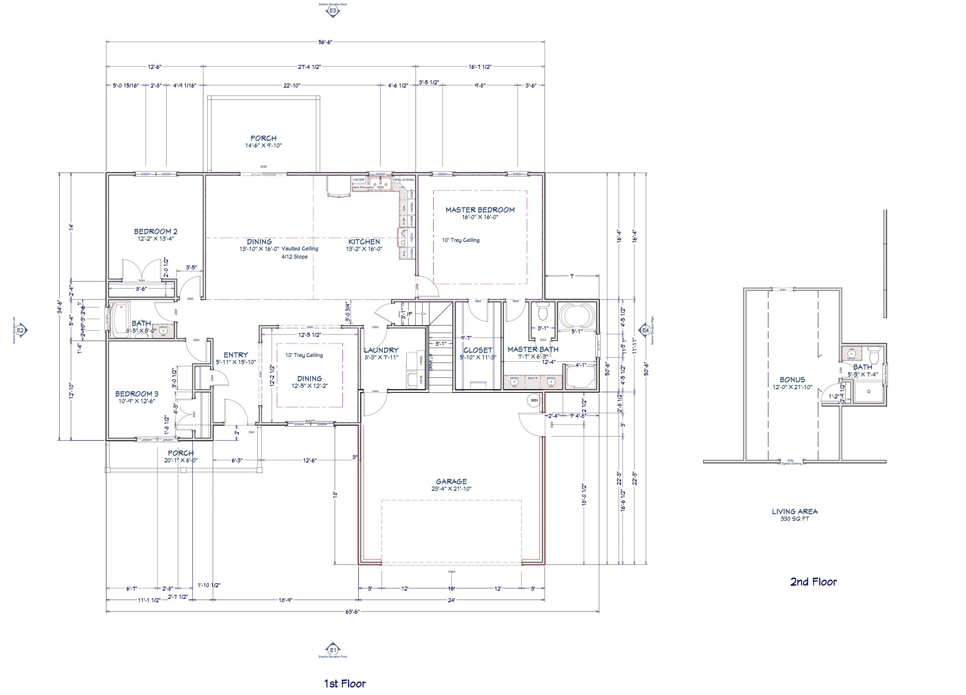 3212 Fowler School Road Green Sea, SC 29545 - Photo 4 of 4 View of floor plan / room layout