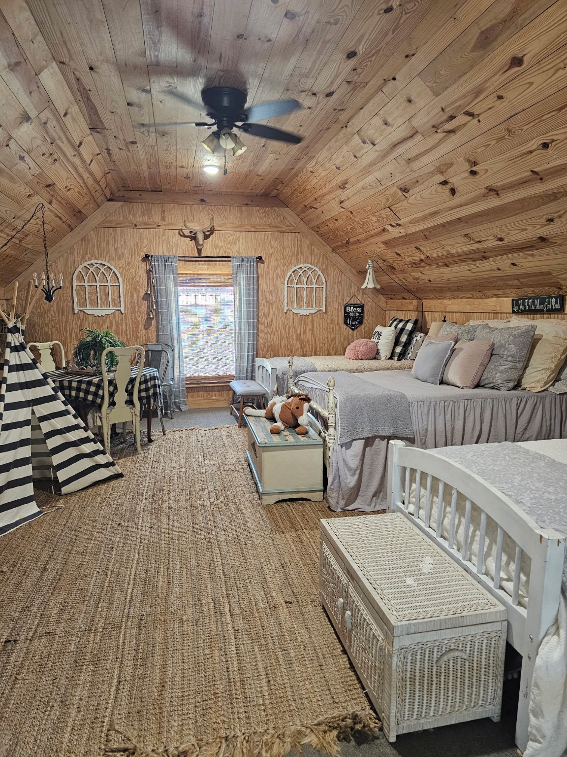 1098 Post Oak Point Road Fayetteville, TX 78940 - Photo 13 of 14 a living room with furniture and a wooden floor