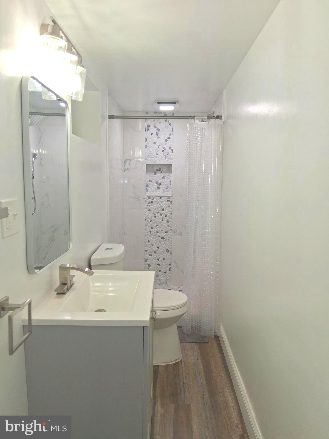 1225 Landover Road Rosedale, MD 21237 - Photo 39 of 48 a bathroom with a sink a toilet and shower