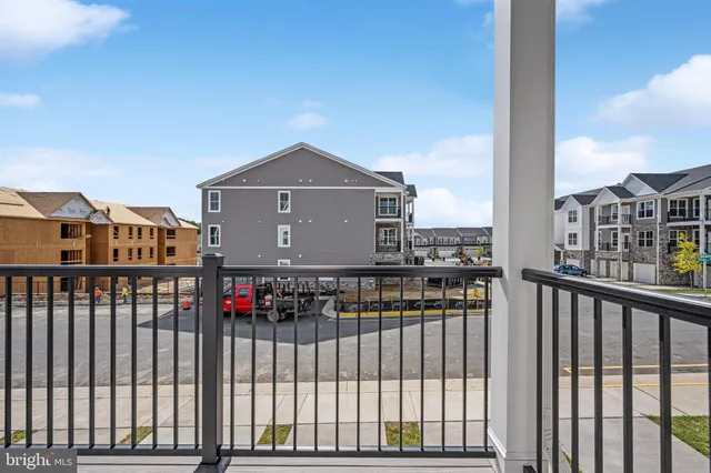 a view of city from a balcony