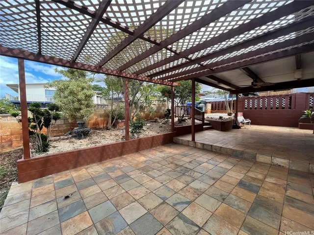 a outdoor space with a barbeque