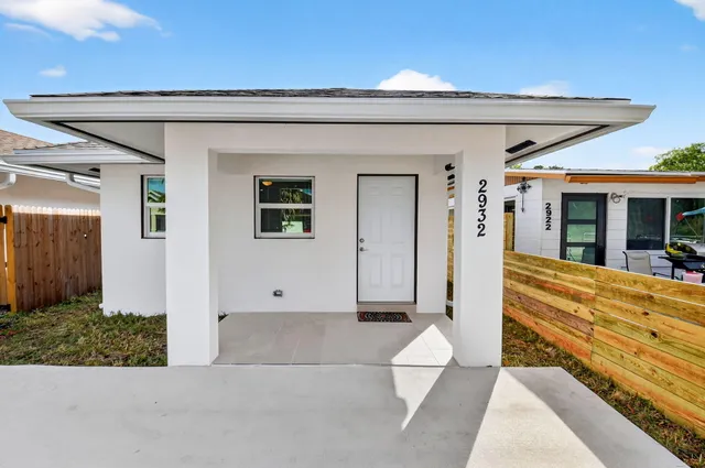 a view of an entryway door