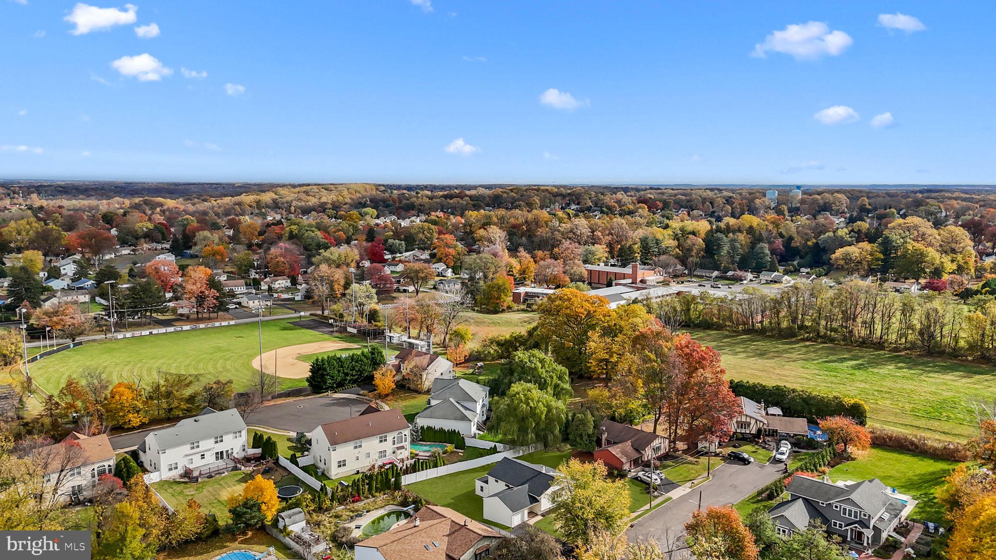 100 East Endfield Road Feasterville-Trevose, PA 19053 - Photo 46 of 53 an aerial view of residential houses with outdoor space