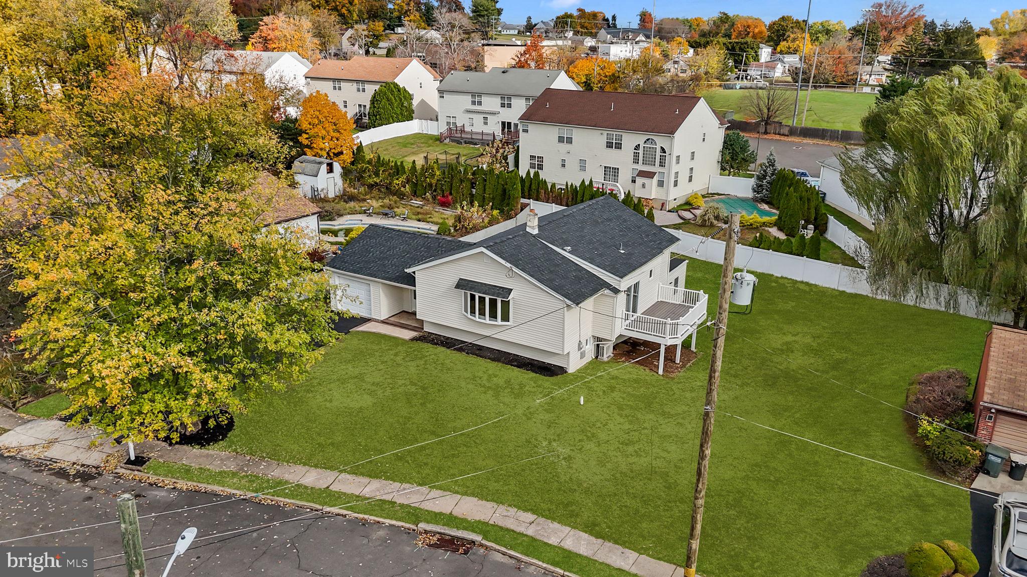 100 East Endfield Road Feasterville-Trevose, PA 19053 - Photo 48 of 53 an aerial view of a house with a garden