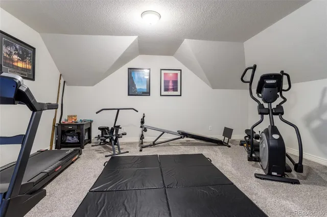 a view of a garage with an bike and garage