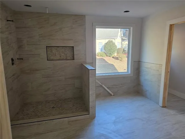 an empty room with a window