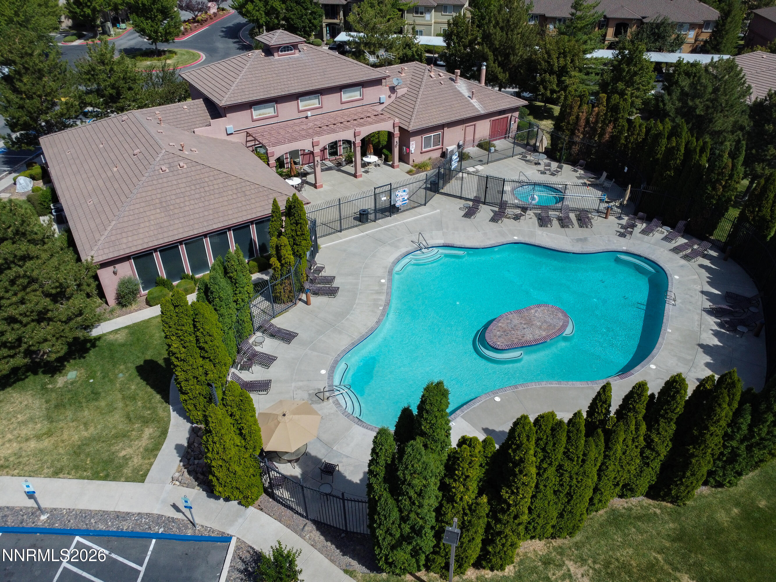 6850 Sharlands Avenue, Unit E 2022 Reno, NV 89523 - Photo 17 of 19 Aerial of pool