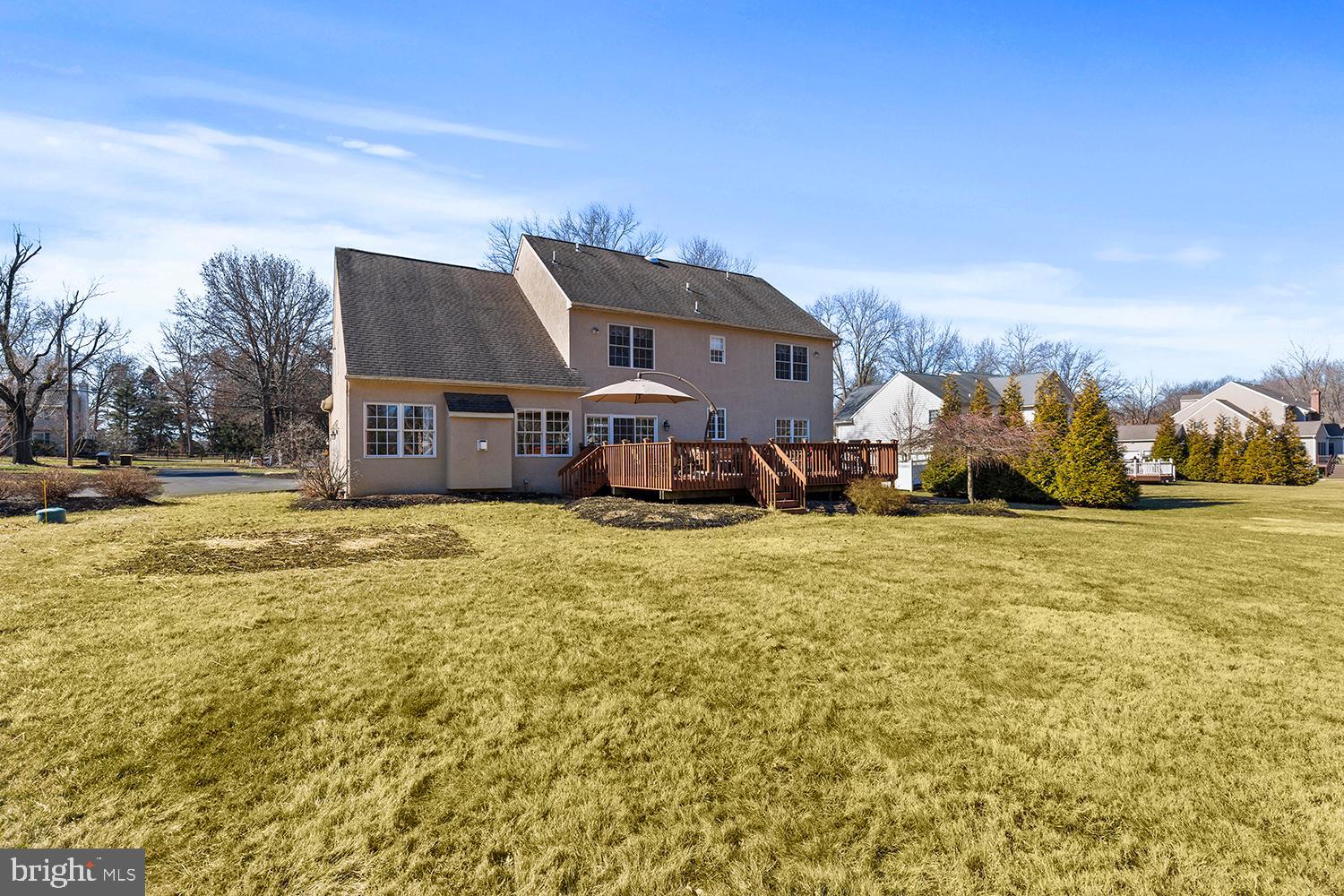 36 Pine Valley Road Doylestown, PA 18901 - Photo 42 of 43 Large, flat back yard beyond the deck
