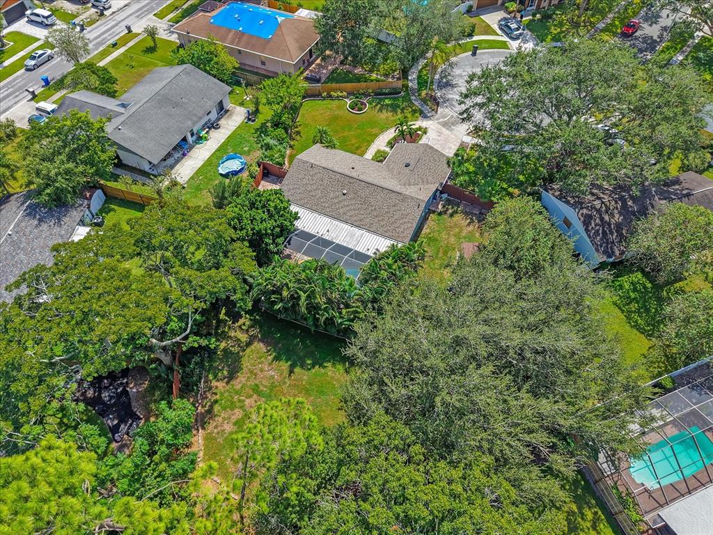 15911 Ironware Place Tampa, FL 33624 - Photo 7 of 31 an aerial view of a house with garden space and street view