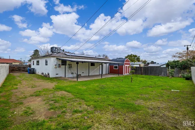 a backyard of a house