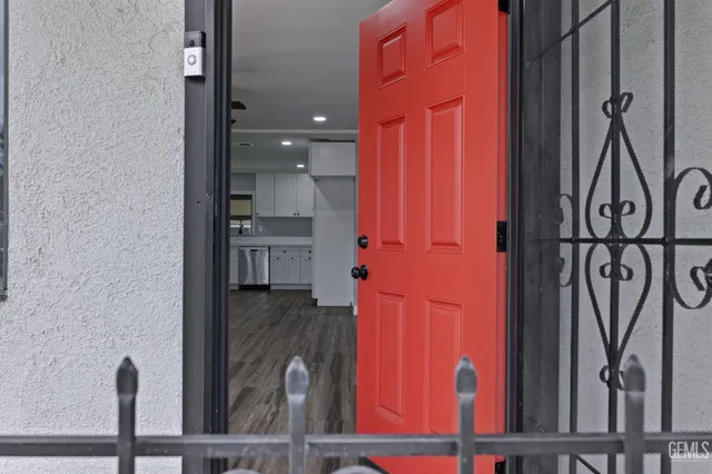 a view of front door