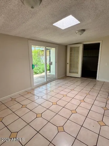 an empty room with a window