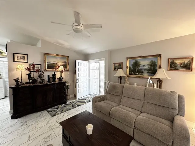 a view of a dining room and livingroom view