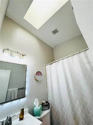 a view of a street with entryway