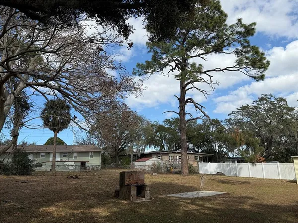 a side view of a house with a space
