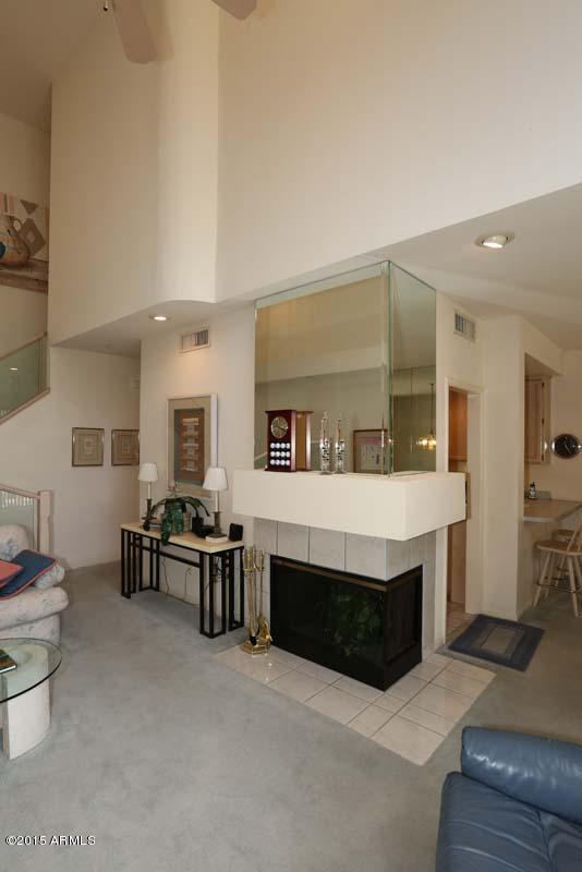 7222 East Gainey Ranch Road, Unit 123 Scottsdale, AZ 85258 - Photo 7 of 28 Living Room-Fireplace