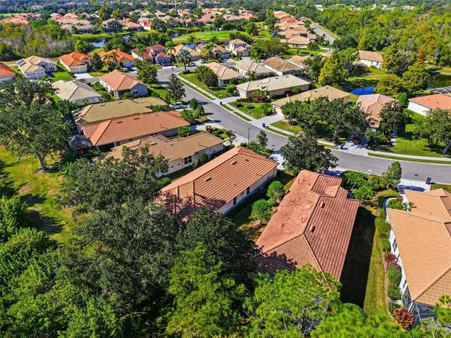 an aerial view of multiple house
