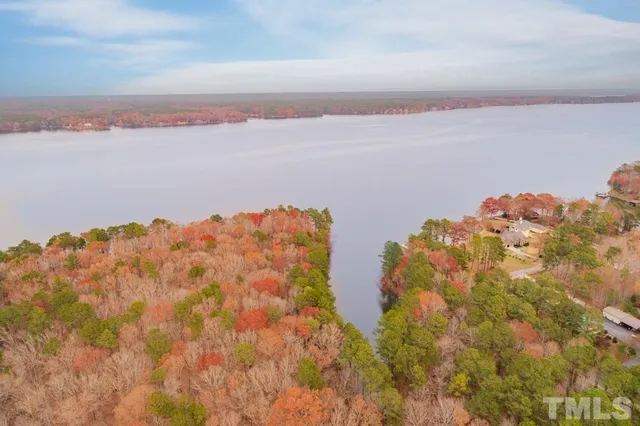 a view of lake and mountain