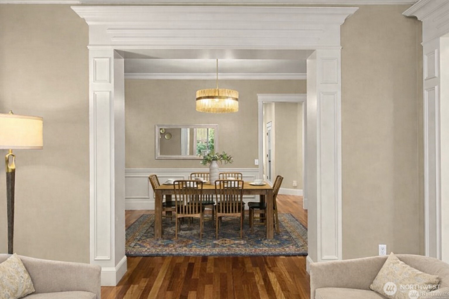 8360 Loyal Way Northwest Seattle, WA 98117 - Photo 4 of 36 a dining room with furniture and wooden floor