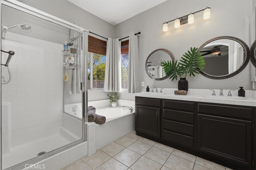 8509 Cabin Place Riverside, CA 92508 - Photo 22 of 67 En suite bathroom with separate shower and soaking tub. When you visit don't overlook the walk-in closet not shown.