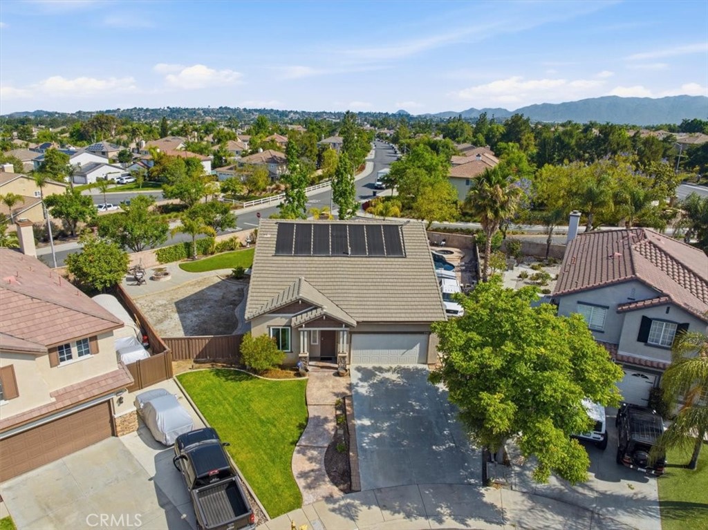 8509 Cabin Place Riverside, CA 92508 - Photo 39 of 67 Arial view show unlandscaped area in back side yard. This area was previously used for playground equipment but you and add your own personal touch.