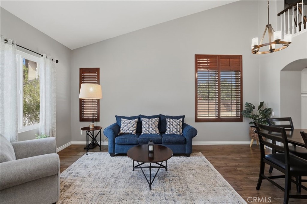 8509 Cabin Place Riverside, CA 92508 - Photo 67 of 67 The floor plan allows for options...This is combining the living room and dining room. Note the beautiful overhead lighting.
