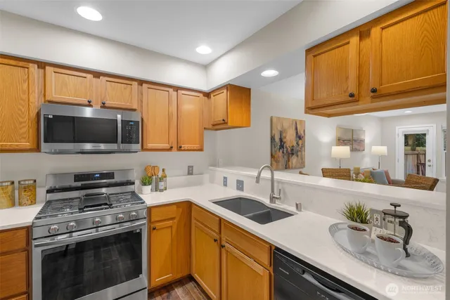 a room with furniture and a lamp